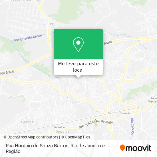 Rua Horácio de Souza Barros mapa