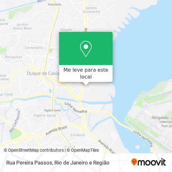 Rua Pereira Passos mapa