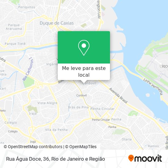 Rua Água Doce, 36 mapa