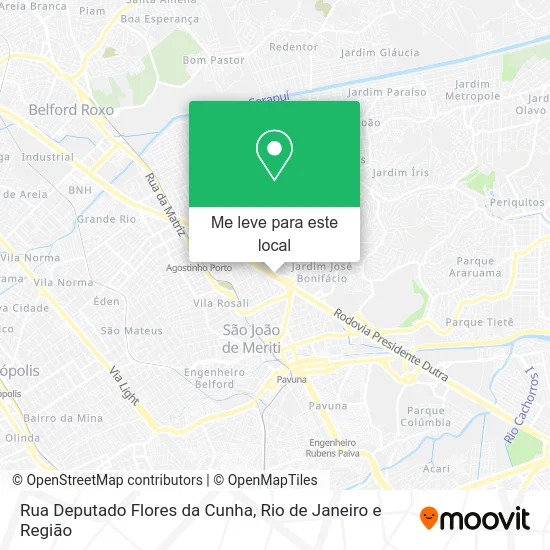 Rua Deputado Flores da Cunha mapa