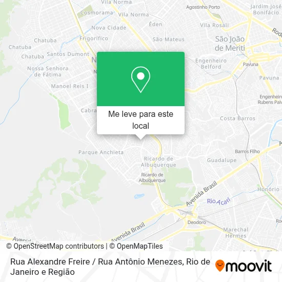 Rua Alexandre Freire / Rua Antônio Menezes mapa