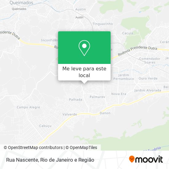 Rua Nascente mapa