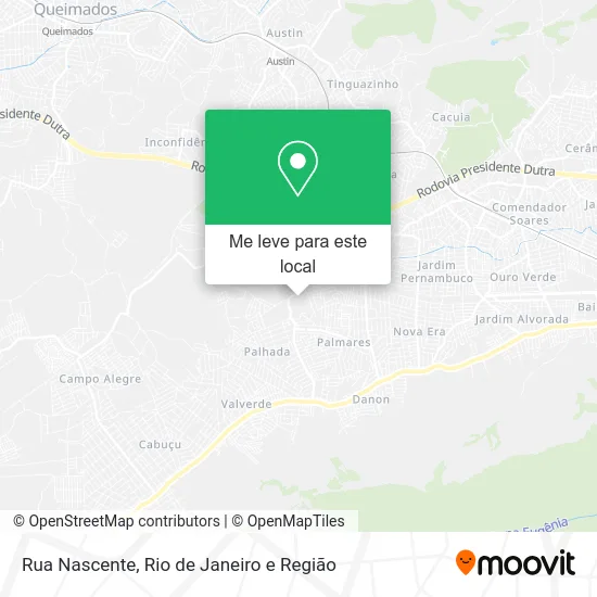 Rua Nascente mapa