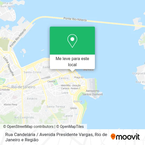 Rua Candelária / Avenida Presidente Vargas mapa