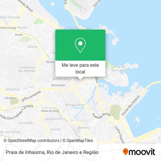Praia de Inhaúma mapa