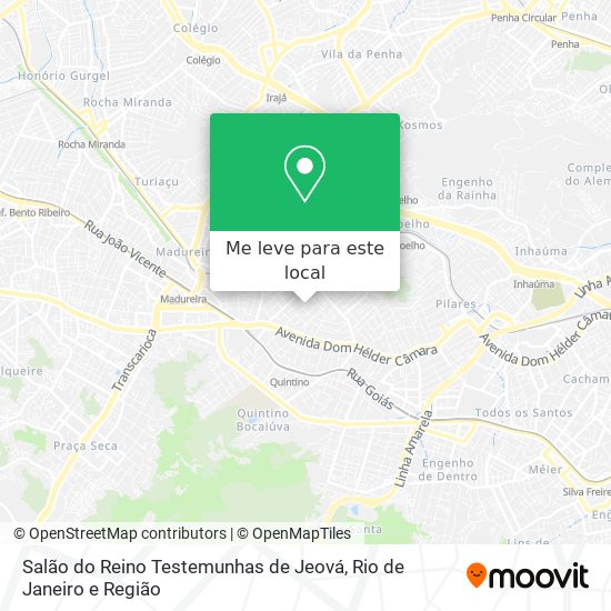 Salão do Reino Testemunhas de Jeová mapa