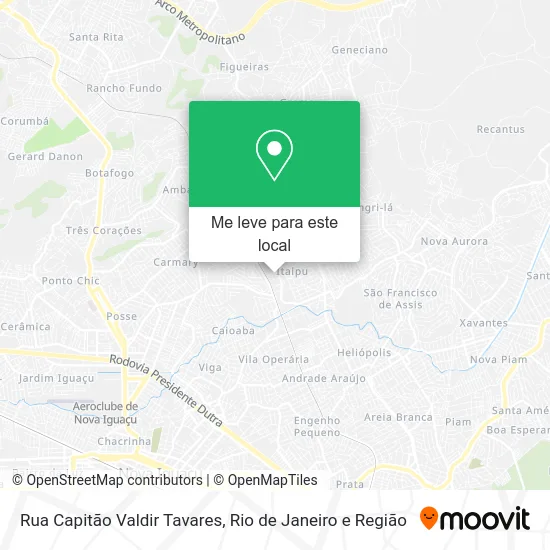 Rua Capitão Valdir Tavares mapa