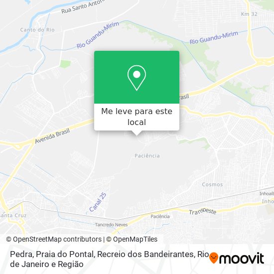 Pedra, Praia do Pontal, Recreio dos Bandeirantes mapa