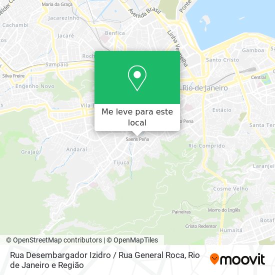 Rua Desembargador Izidro / Rua General Roca mapa