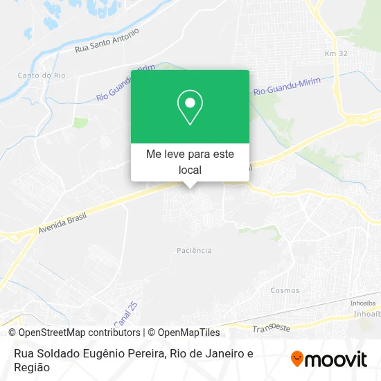 Rua Soldado Eugênio Pereira mapa