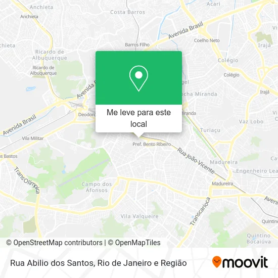 Rua Abilio dos Santos mapa