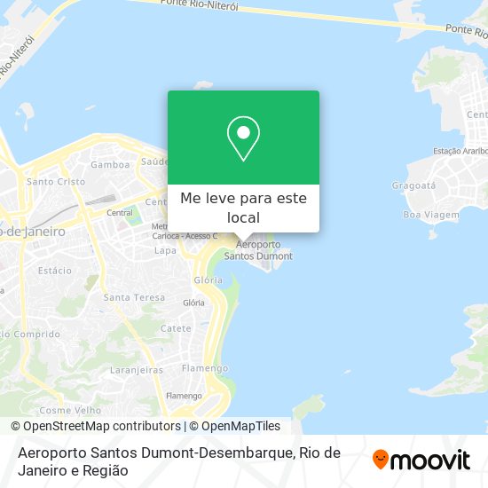 Aeroporto Santos Dumont-Desembarque mapa