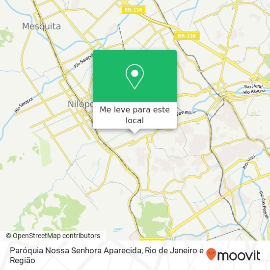 Paróquia Nossa Senhora Aparecida mapa