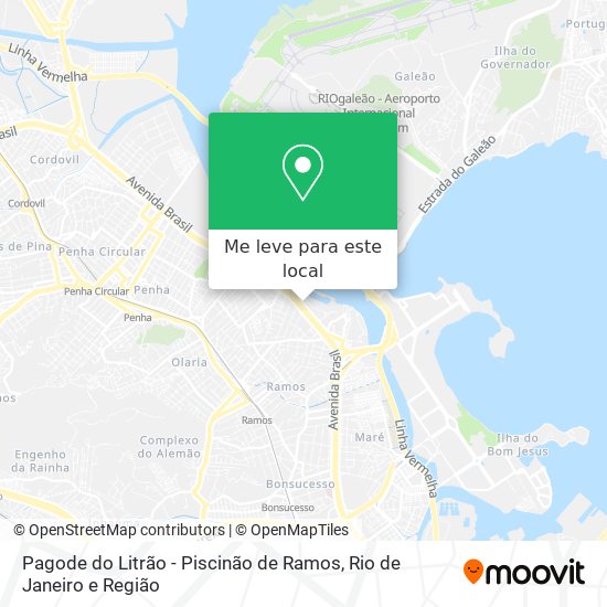 Pagode do Litrão - Piscinão de Ramos mapa