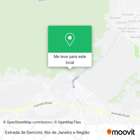 Estrada de Gericinó mapa