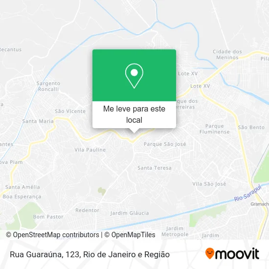 Rua Guaraúna, 123 mapa