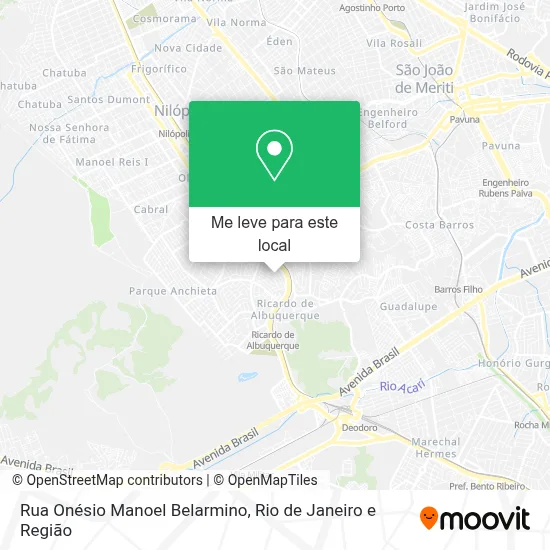 Rua Onésio Manoel Belarmino mapa