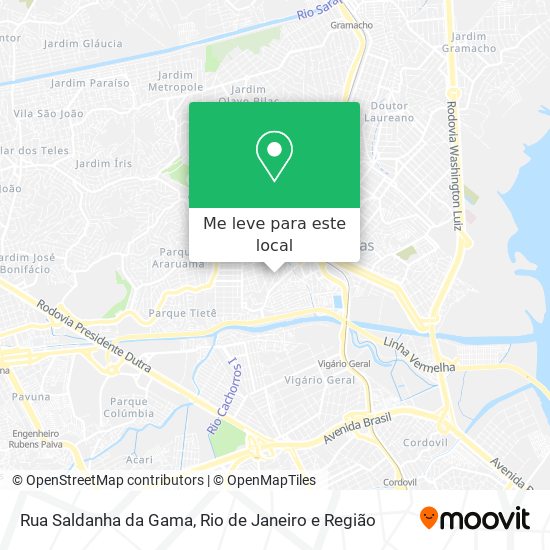 Rua Saldanha da Gama mapa