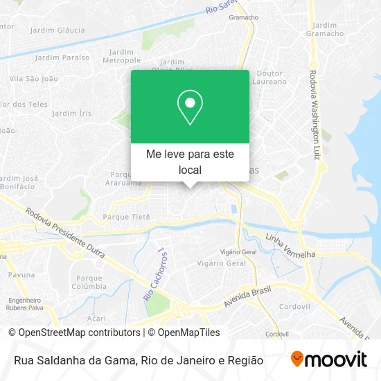 Rua Saldanha da Gama mapa