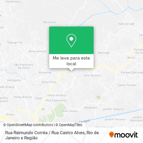 Rua Raimundo Corrêa / Rua Castro Alves mapa