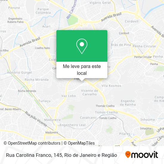Rua Carolina Franco, 145 mapa