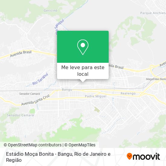 Estádio Moça Bonita - Bangu mapa