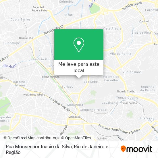 Rua Monsenhor Inácio da Silva mapa