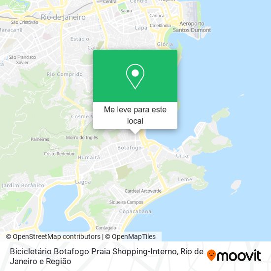 Bicicletário Botafogo Praia Shopping-Interno mapa