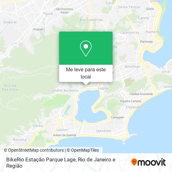 BikeRio Estação Parque Lage mapa