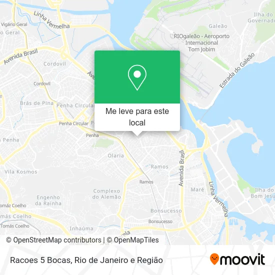 Racoes 5 Bocas mapa