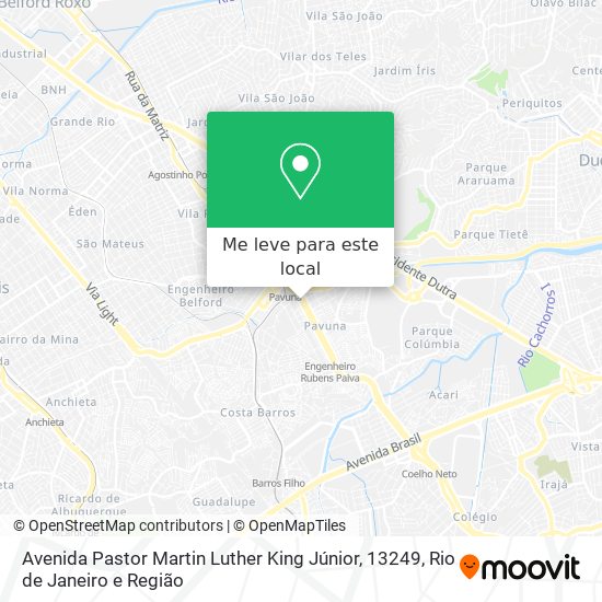 Avenida Pastor Martin Luther King Júnior, 13249 mapa