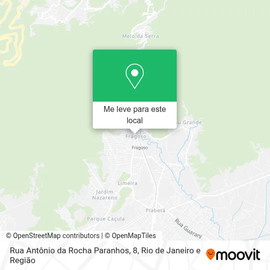 Rua Antônio da Rocha Paranhos, 8 mapa