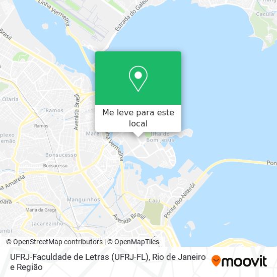 UFRJ-Faculdade de Letras (UFRJ-FL) mapa