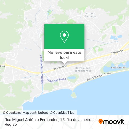 Rua Miguel Antônio Fernandes, 15 mapa