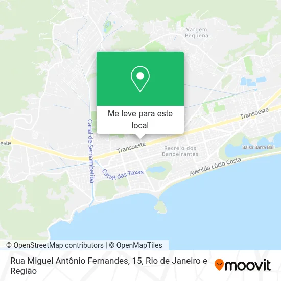Rua Miguel Antônio Fernandes, 15 mapa