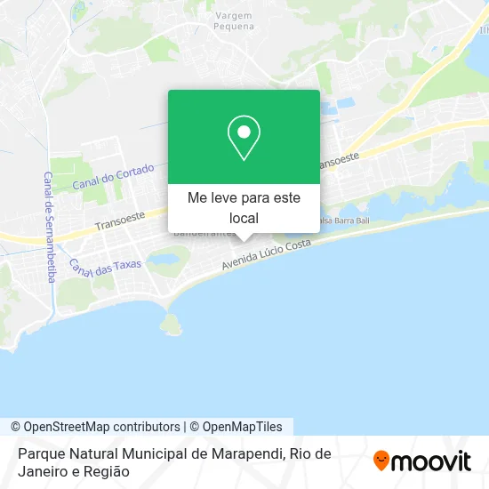 Parque Natural Municipal de Marapendi mapa