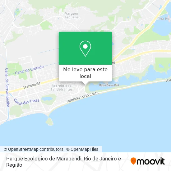 Parque Ecológico de Marapendi mapa
