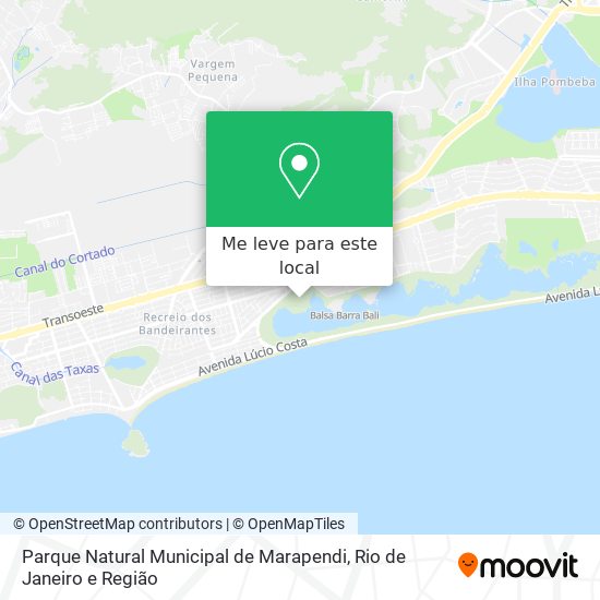 Parque Natural Municipal de Marapendi mapa