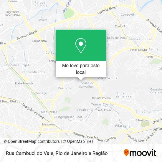 Rua Cambuci do Vale mapa