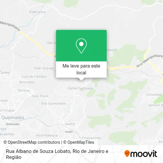 Rua Albano de Souza Lobato mapa