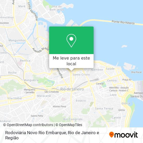 Rodoviária Novo Rio Embarque mapa