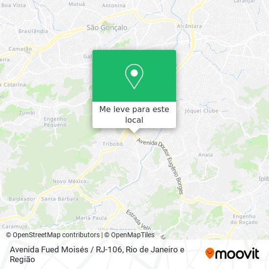 Avenida Fued Moisés / RJ-106 mapa