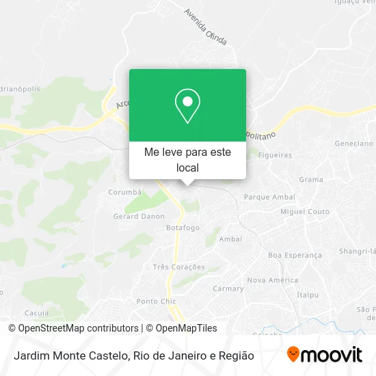Jardim Monte Castelo mapa