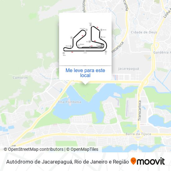 Autódromo de Jacarepaguá mapa