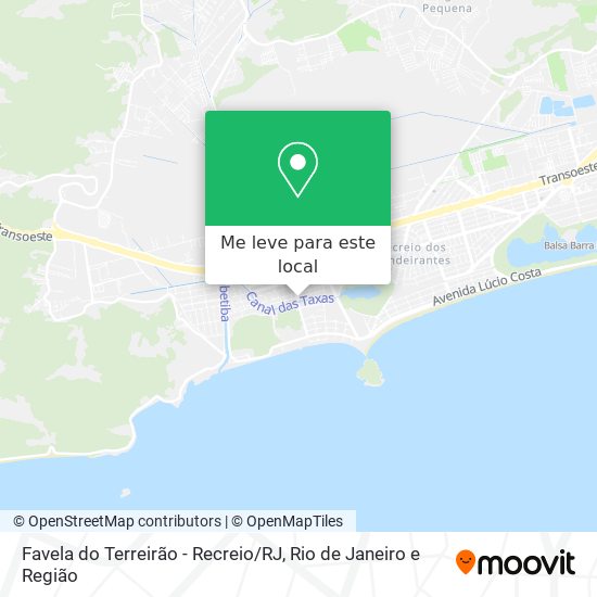 Favela do Terreirão - Recreio / RJ mapa