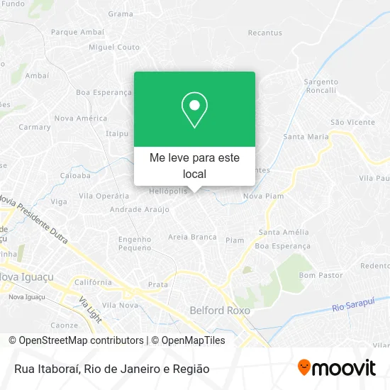Rua Itaboraí mapa