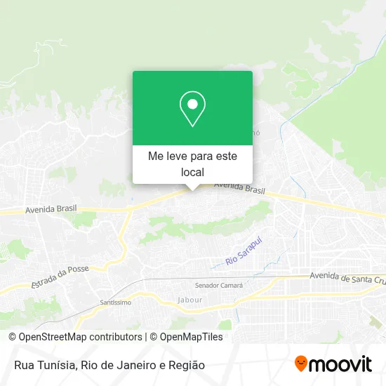 Rua Tunísia mapa
