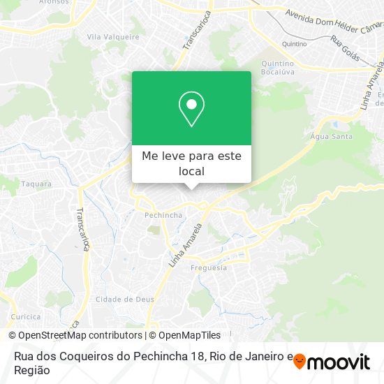 Rua dos Coqueiros do Pechincha 18 mapa