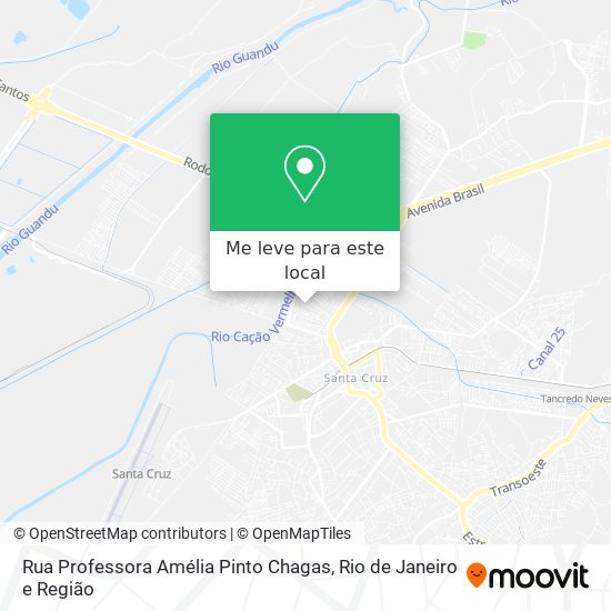 Rua Professora Amélia Pinto Chagas mapa