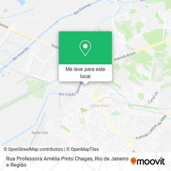 Rua Professora Amélia Pinto Chagas mapa